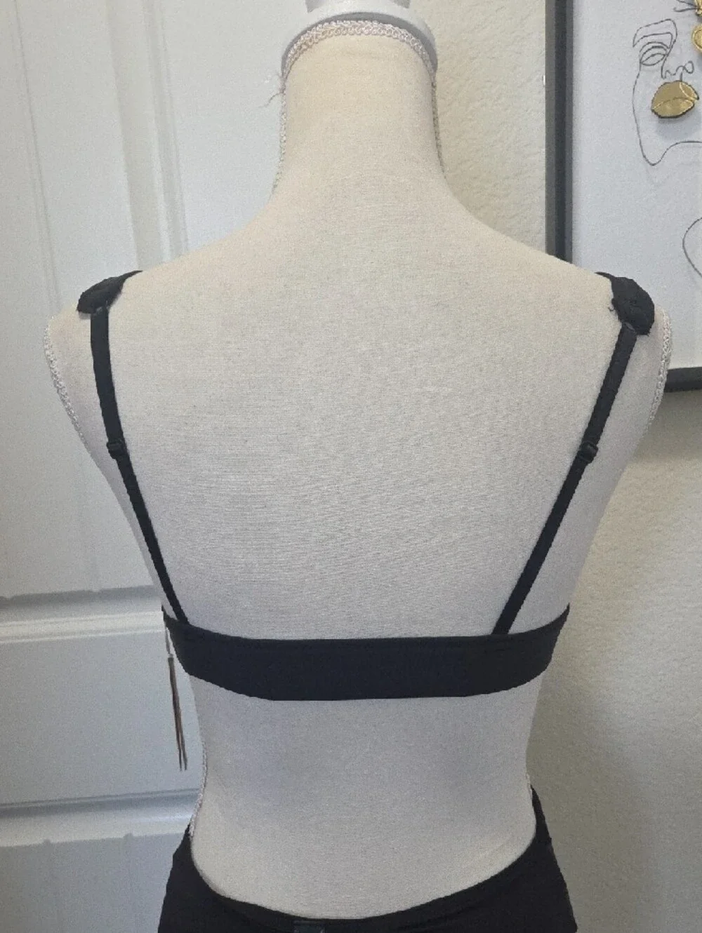 Skims Black V-Neck Bikini Set